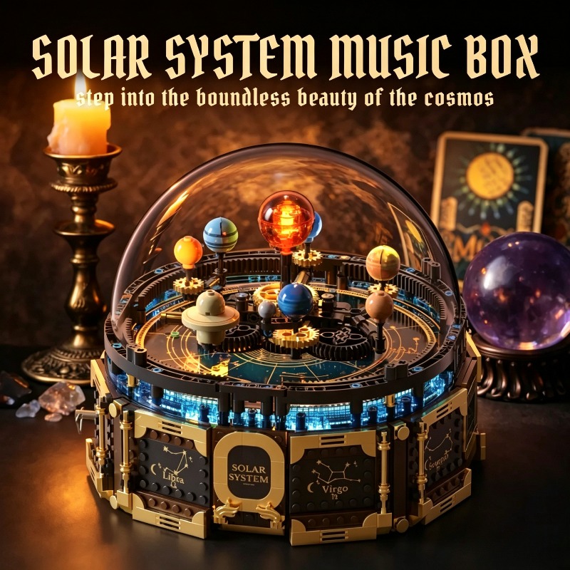 Solar System Orrery - Solar System Music Box Building Blocks