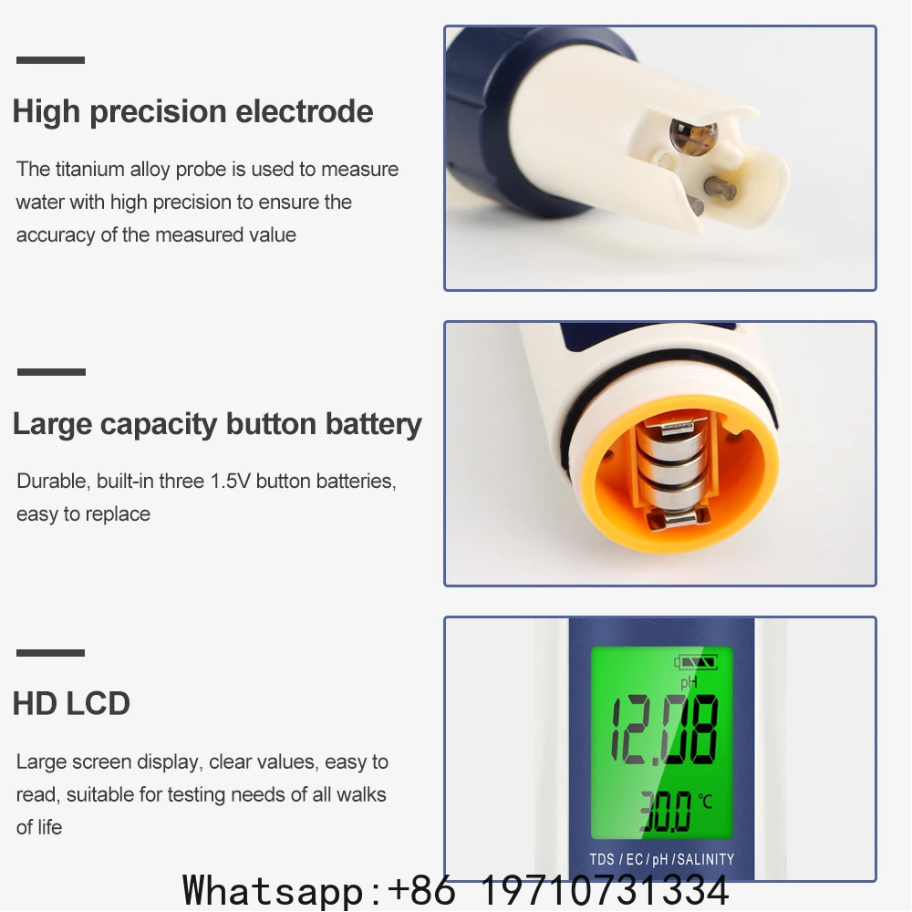 5 In 1 Digital PH Meter TDS EC - đánh giá và giá Water Testing Kit