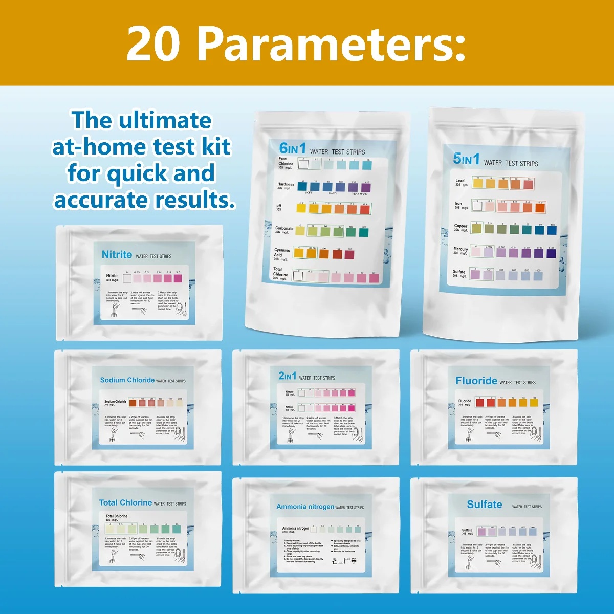 YAGO 20 in 1 Water Test Strips - đánh giá và giá Water Testing Kit
