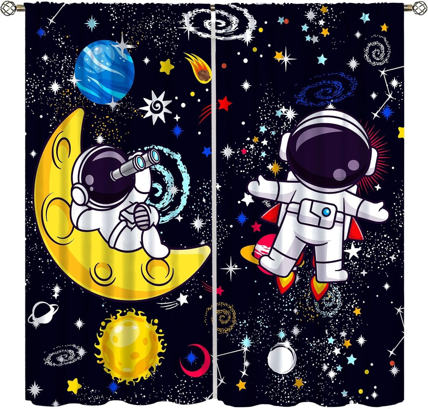 Galaxy Science Curtain Decorat - đánh giá và giá Science Nursery