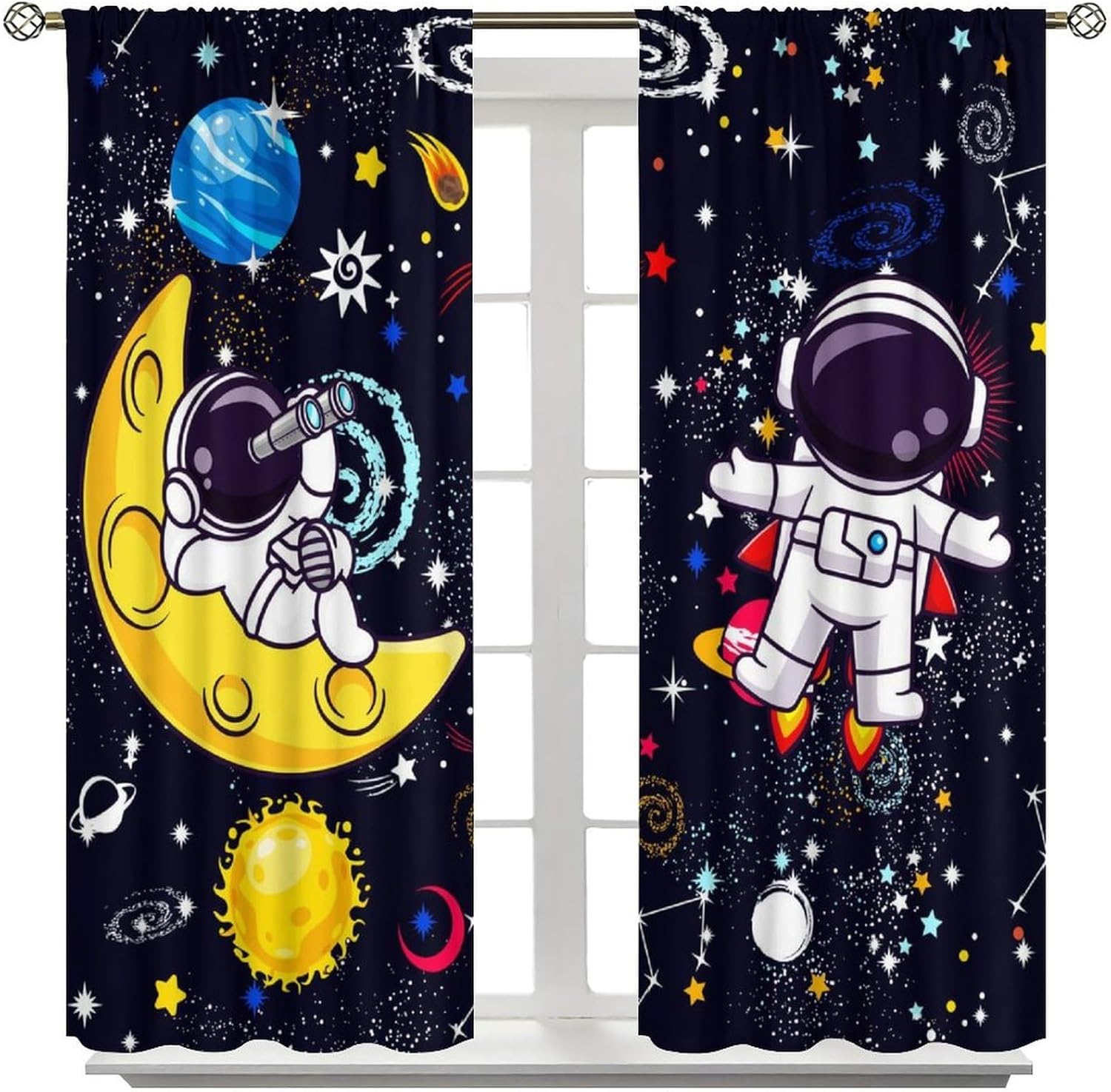 Galaxy Science Curtain Decorat - đánh giá và giá Science Nursery