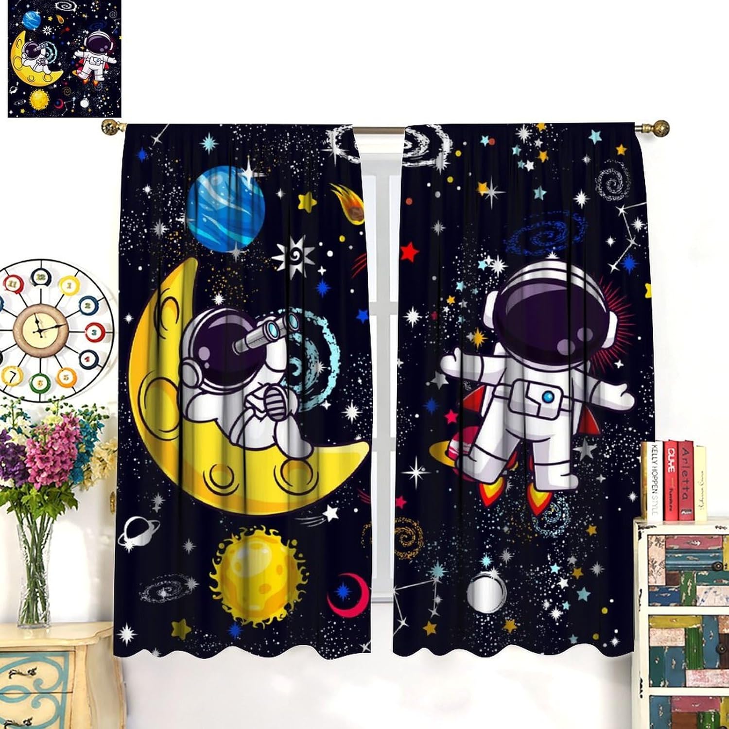 Galaxy Science Curtain Decorat - đánh giá và giá Science Nursery