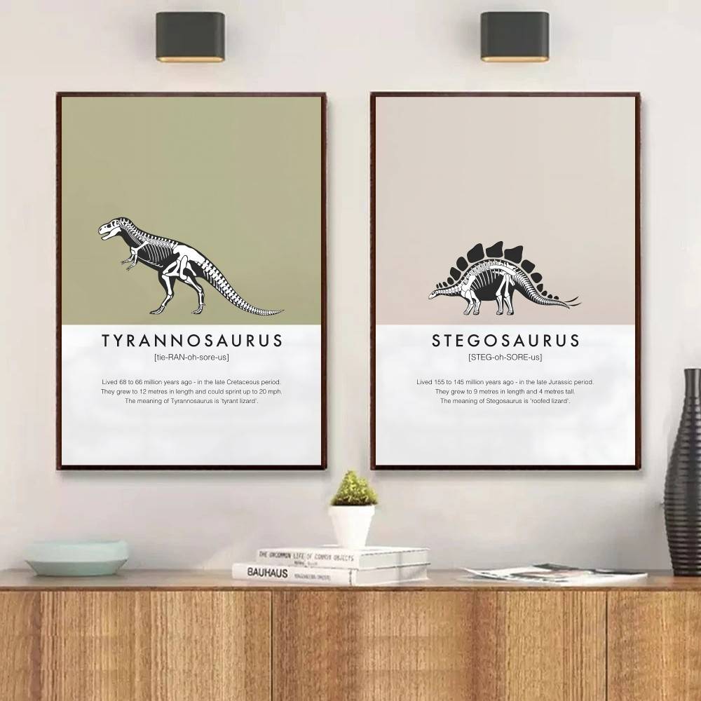 Dinosaur Skeleton Poster Dino  - đánh giá và giá Science Nursery