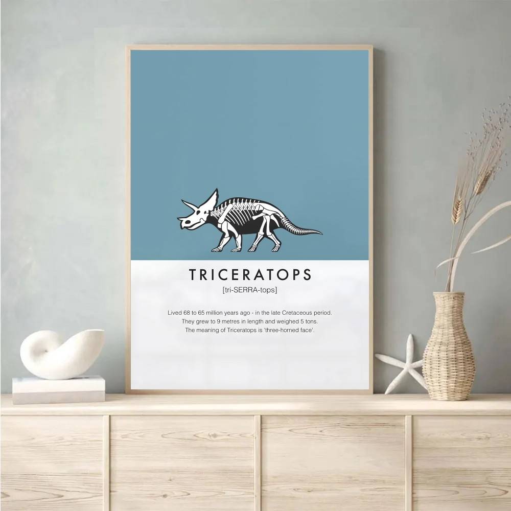 Dinosaur Skeleton Poster Dino  - đánh giá và giá Science Nursery